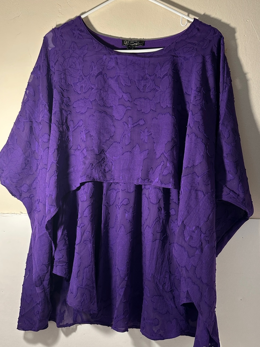 DC Purple Floral Jacquard Tunic Top